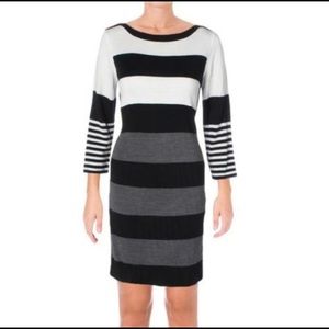 Studio One Striped Sweater Dress
